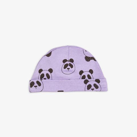 PANDA AOP BABY BEANIE  - PURPLE - MINI RONDINI