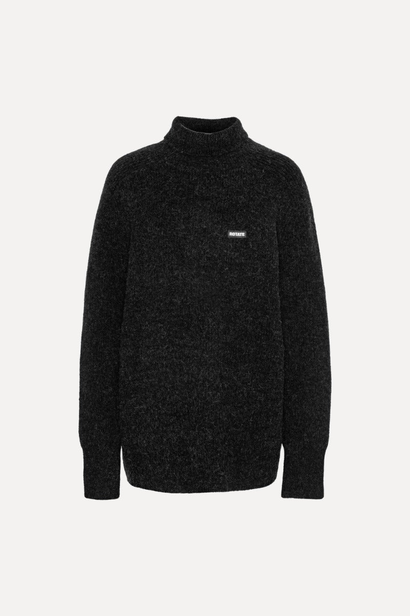 TURTLENECK SWEATER BLACK - ROTATE