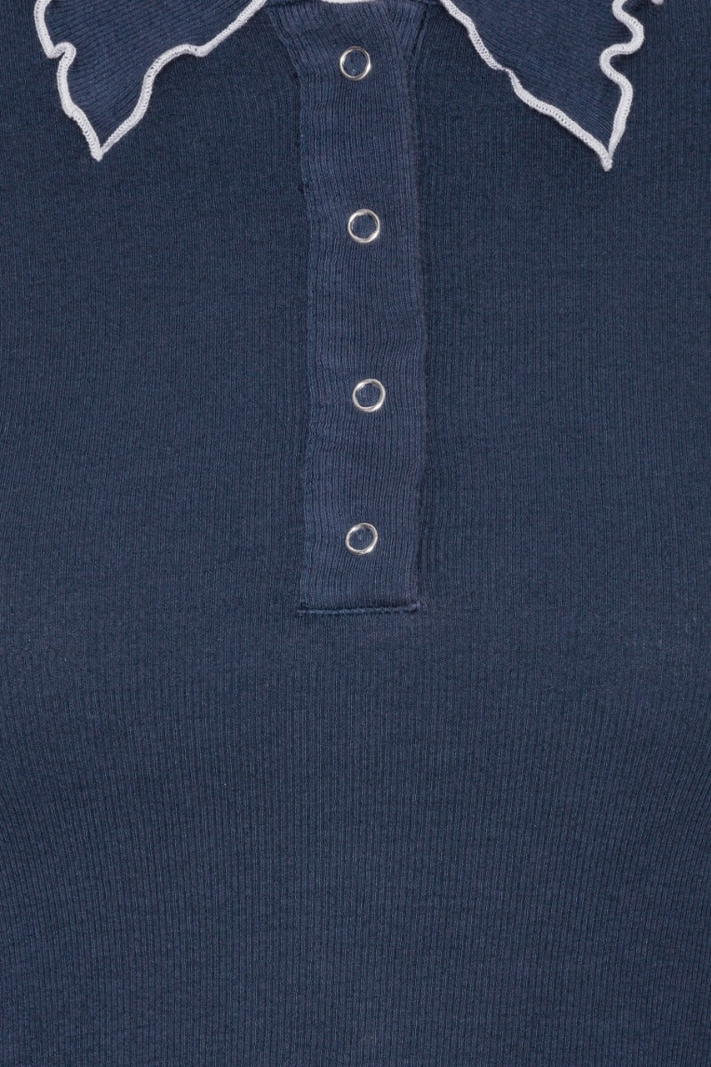 RIB POLO TOP NAVY - ROTATE SUNDAY