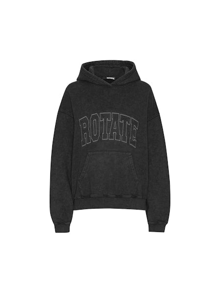 WASHED HEAVY SWEAT HOODIE BLACK - ROTATE SUNDAY