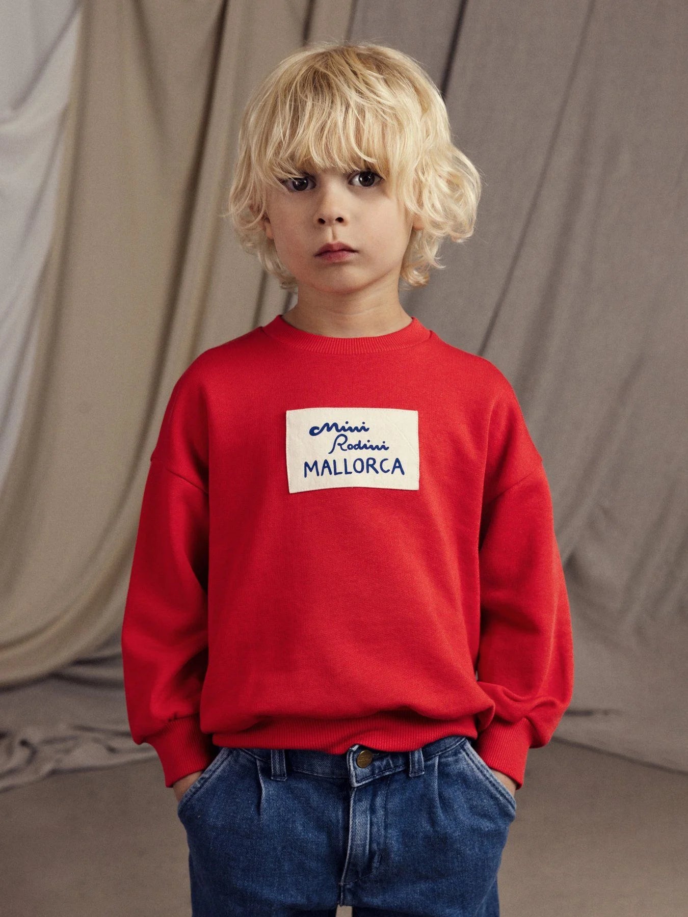 MALLORCA PATCH SWEATSHIRT RED - MINI RODINI