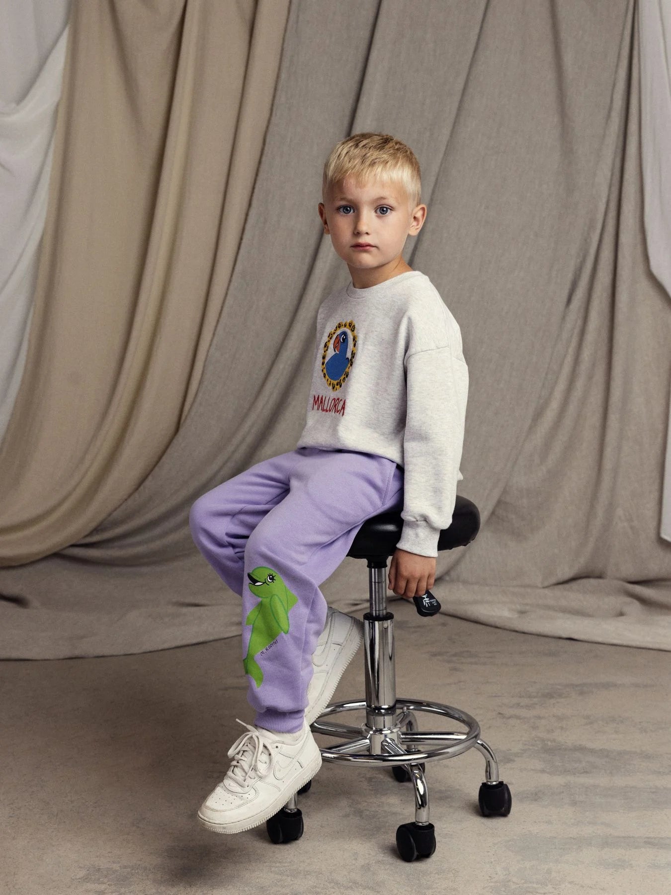 DOLPHIN SWEATPANTS PURPLE - MINI RODINI