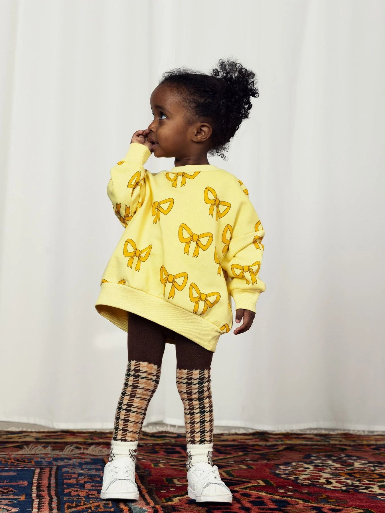 BOW SWEATSHIRT YELLOW - MINI RODINI