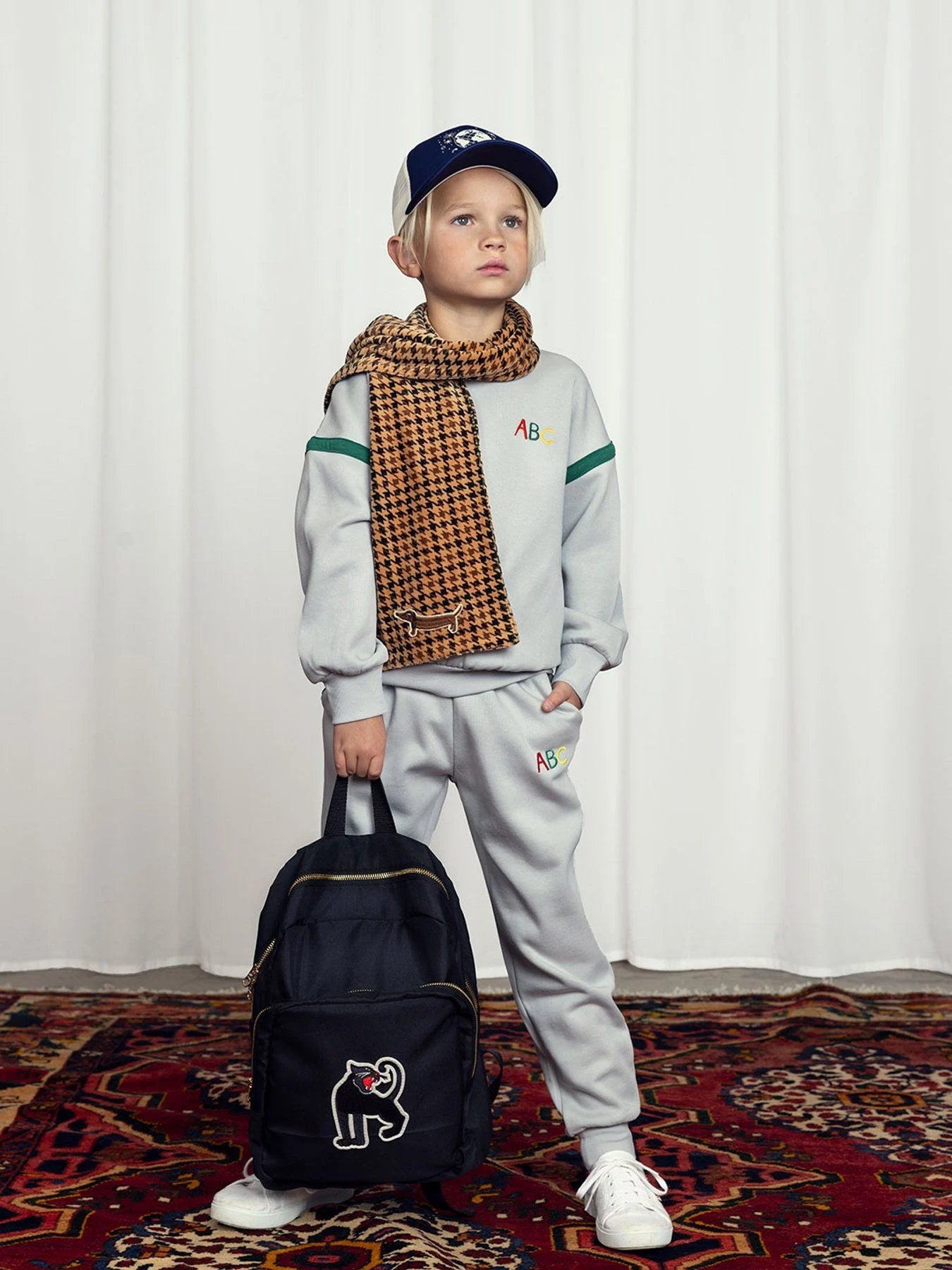 ABC EMBROIDERED SWEATPANTS - MINI RODINI