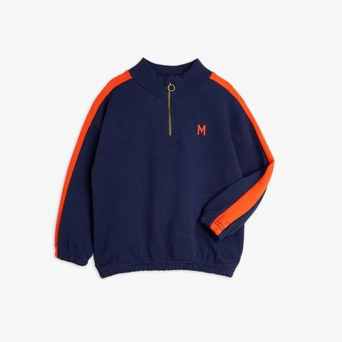 PANEL EMB SWEATSHIRT - BLUE - MINI RONDINI