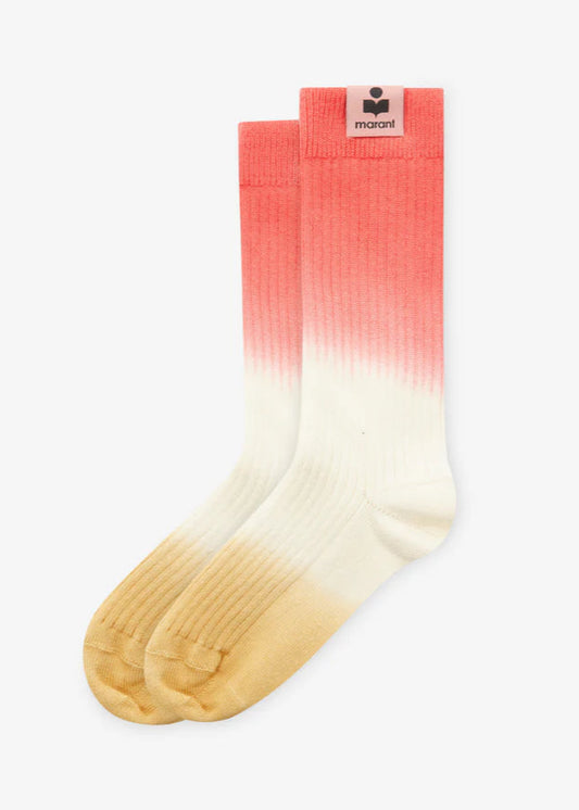 MIZIA SOCKS - TIE DYE - RED/OCHRE - ISABEL MARANT