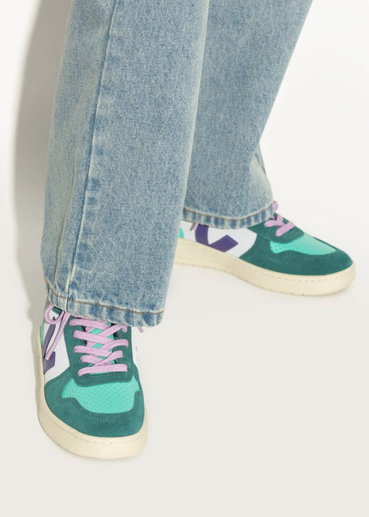 V10 SUEDE MULTICO SWAN PURPLE PIERRE - VEJA