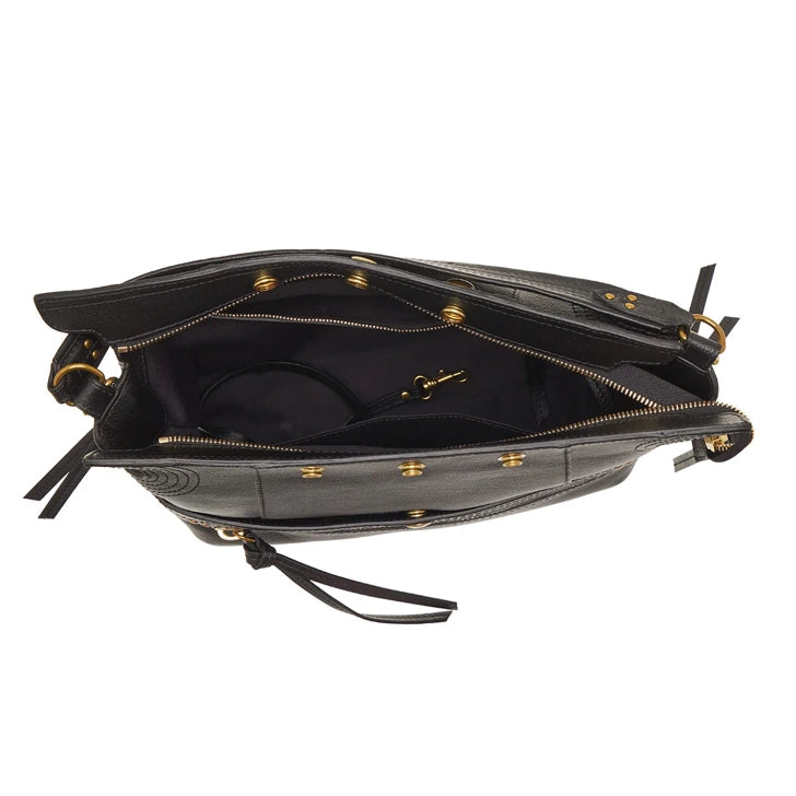 LUCKY HOBO BAG - NOIR BRASS - JEROME DREYFUSS