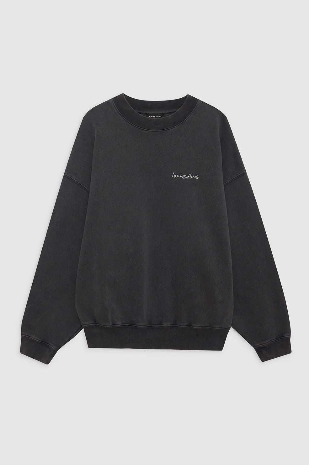 JACI SWEATSHIRT LYRICS - WASHED BLACK - ANINE BING