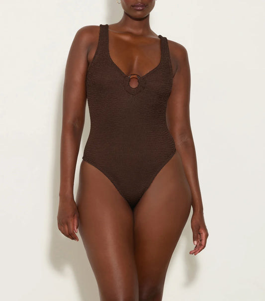 CELINE SWIM METALLIC CHOCOLATE - HUNZA G