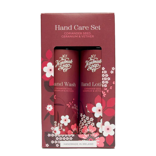 HAND WASH & LOTION SET - CORIANDER SEED, GERANIUM & VETIVER - HANDMADE SOAP COMPANY