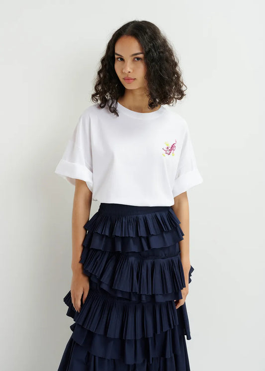 HUNGLE EMBROIDERED T-SHIRT - ESSENTIEL ANTWERP