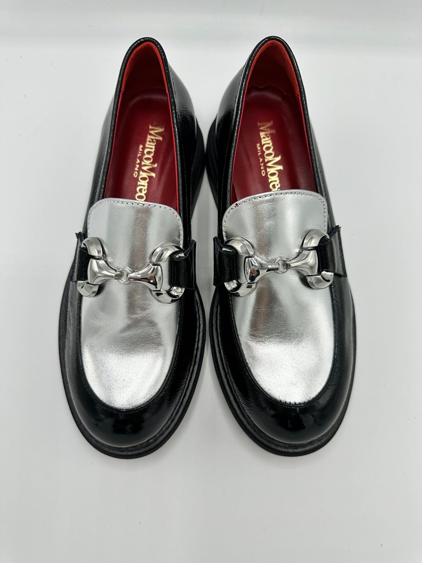 BLACK AND SILVER LOAFER - MARCO MOREO