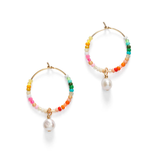 RAINBOW PEARL HOOP - ANNI LU