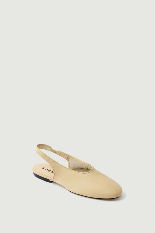 EMMETT - SLINGBACK FLAT SHOE - CREAM -SOEUR