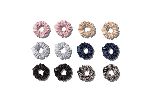 PURE SILK MINNIE SCRUNCHIES CLASSIC SET OF 12 - SLIP