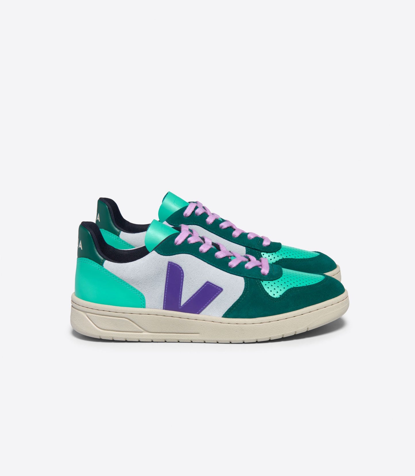 V10 SUEDE MULTICO SWAN PURPLE PIERRE - VEJA