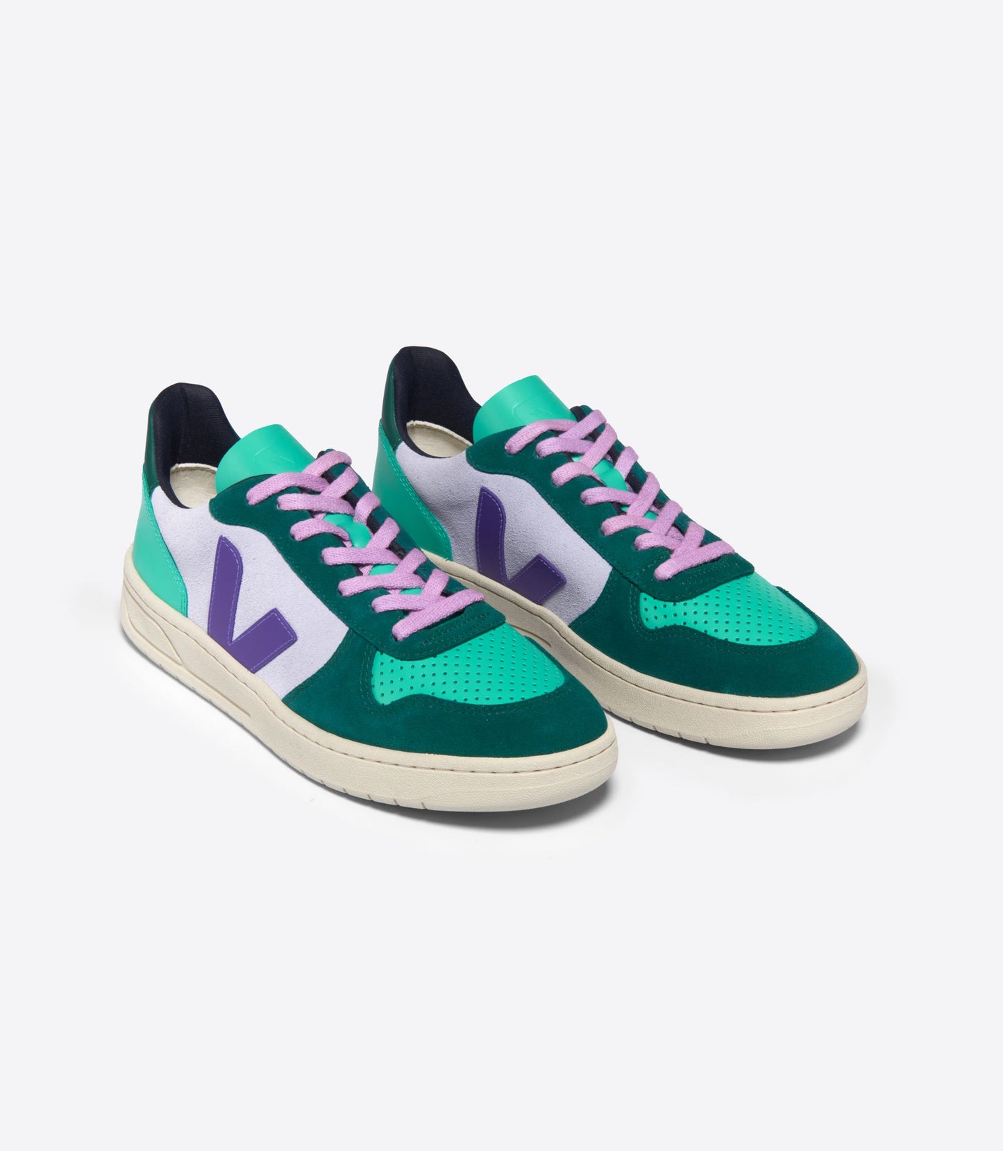 V10 SUEDE MULTICO SWAN PURPLE PIERRE - VEJA