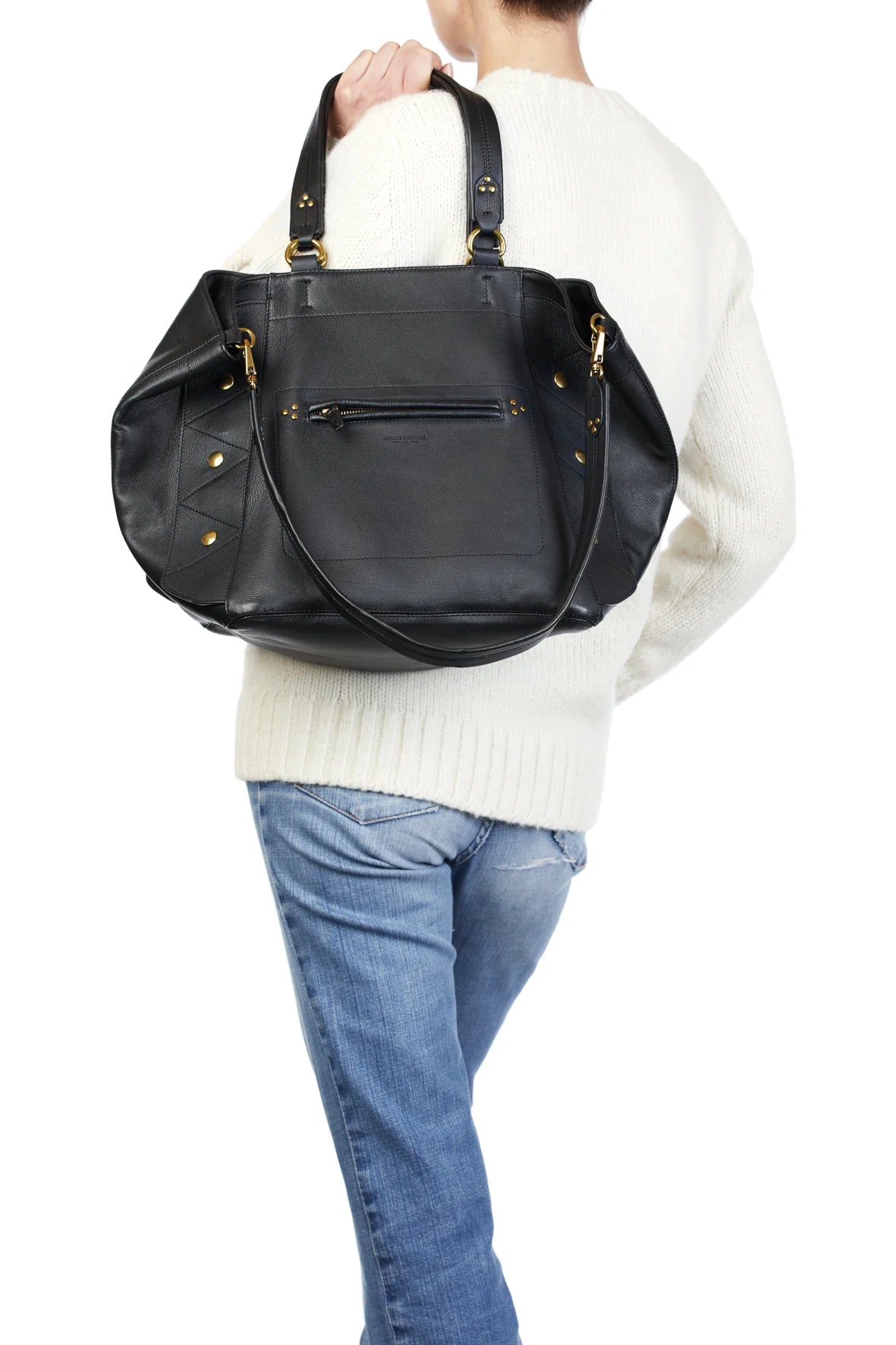 ROGER BAG - BLACK BUFFALO SKIN - JEROME DREYFUSS