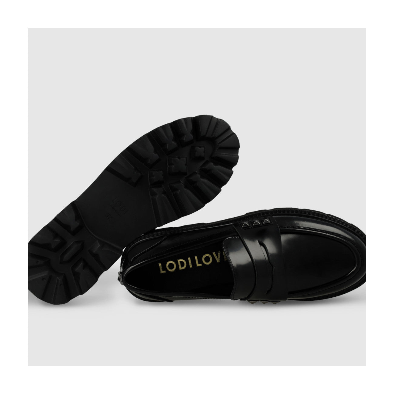 CENIR STUD LOAFER BLACK - LODI