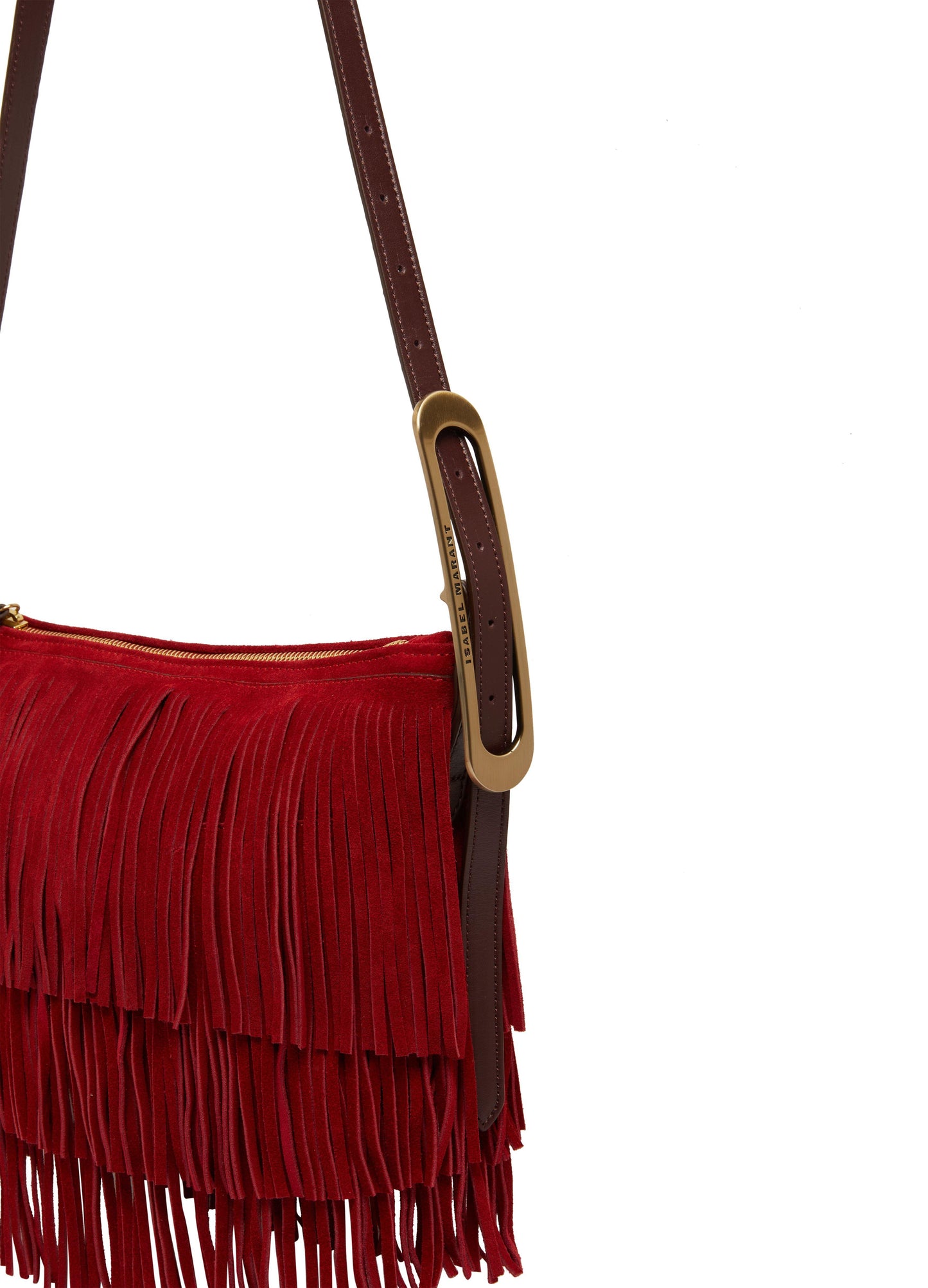 LEYDEN MINI - RED FRINGE BAG - ISABEL MARANT