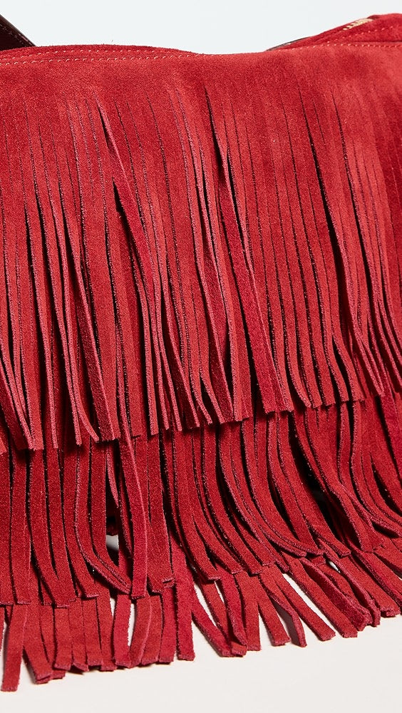 LEYDEN MINI - RED FRINGE BAG - ISABEL MARANT