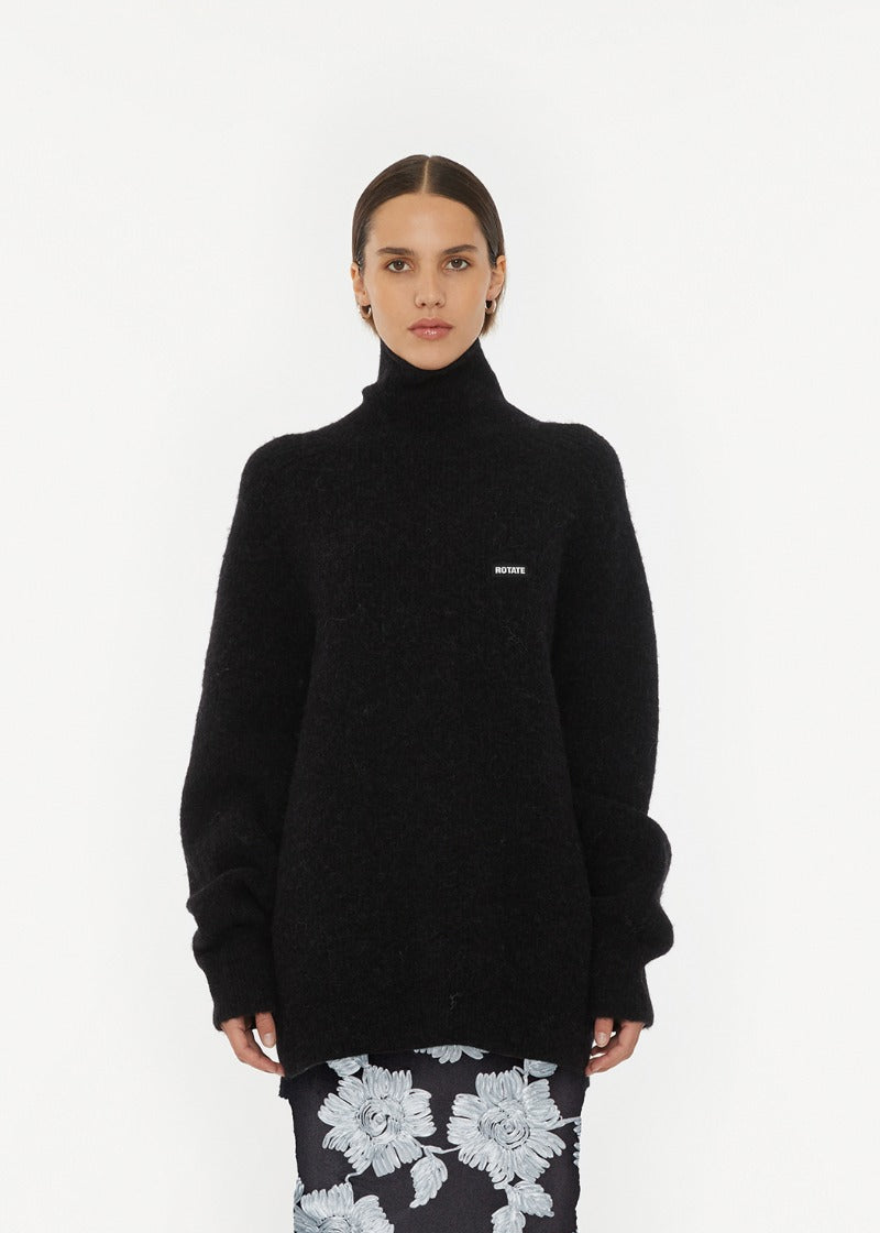 TURTLENECK SWEATER BLACK - ROTATE