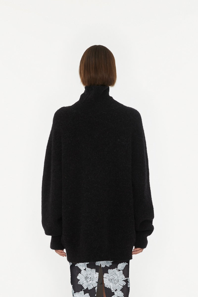 TURTLENECK SWEATER BLACK - ROTATE