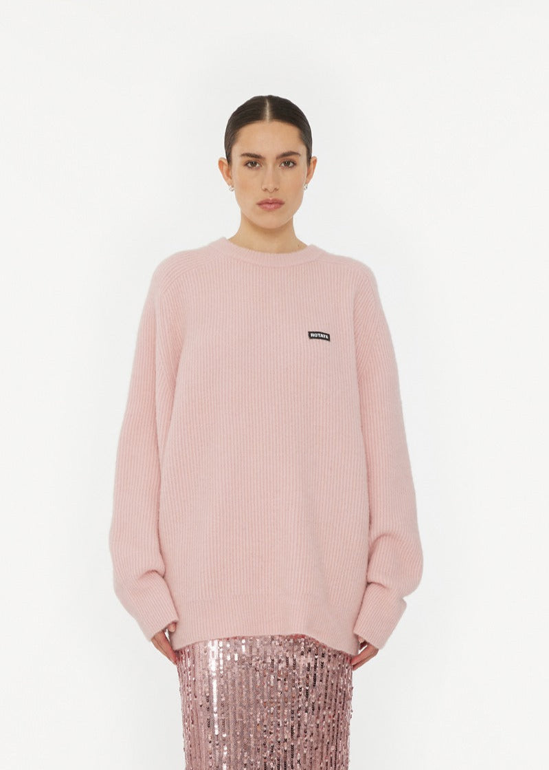 OVERSIZED SWEATER SILVER PINK - ROTATE