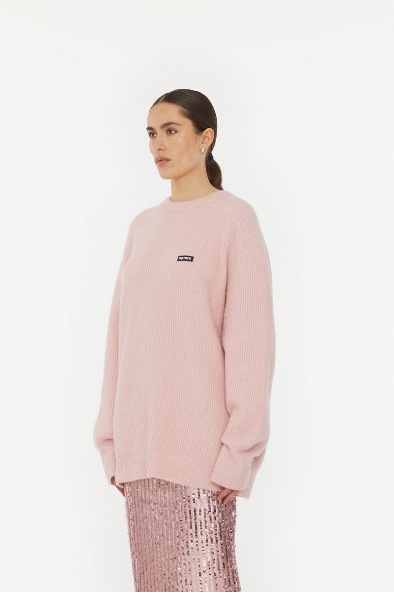 OVERSIZED SWEATER SILVER PINK - ROTATE