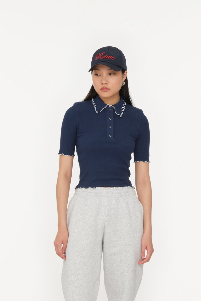 RIB POLO TOP NAVY - ROTATE SUNDAY