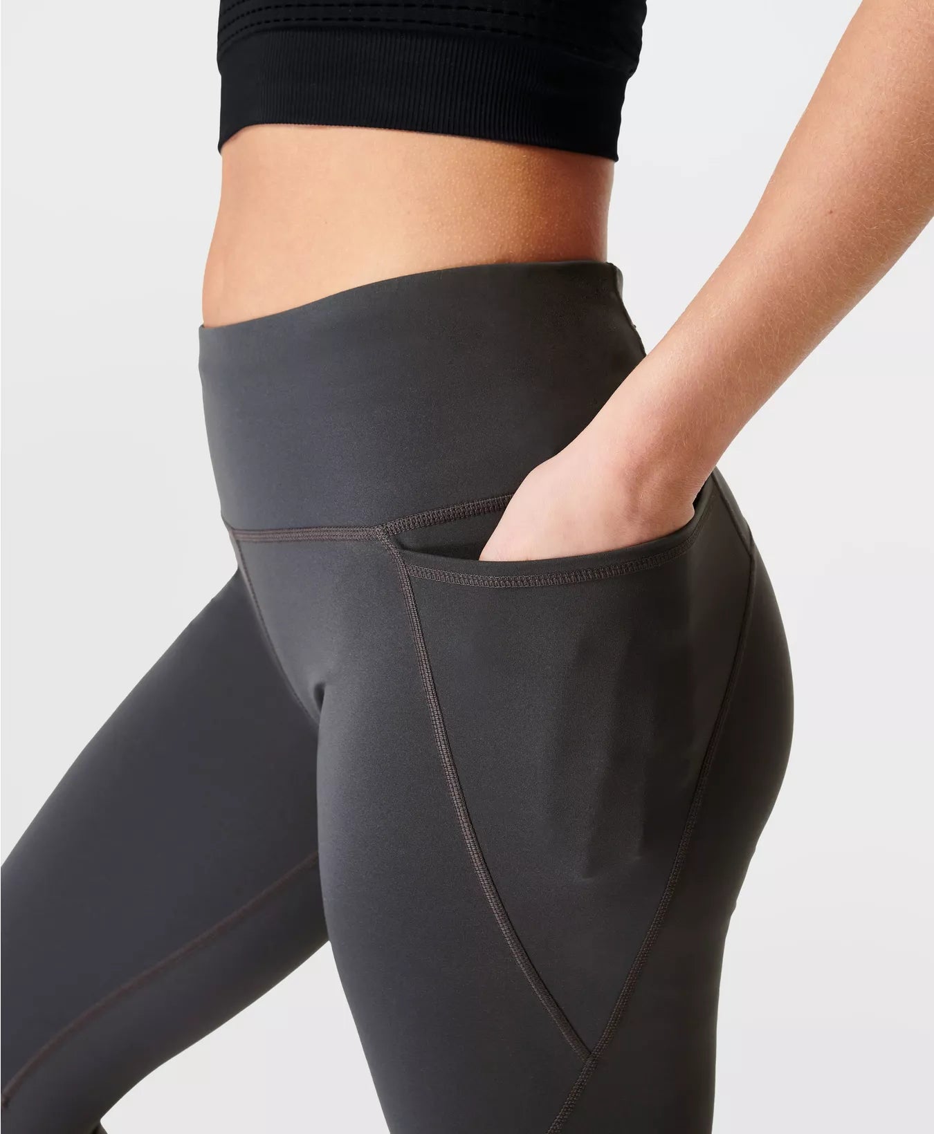 POWER WORKOUT LEGGING SLATE GREY - SWEATY BETTY